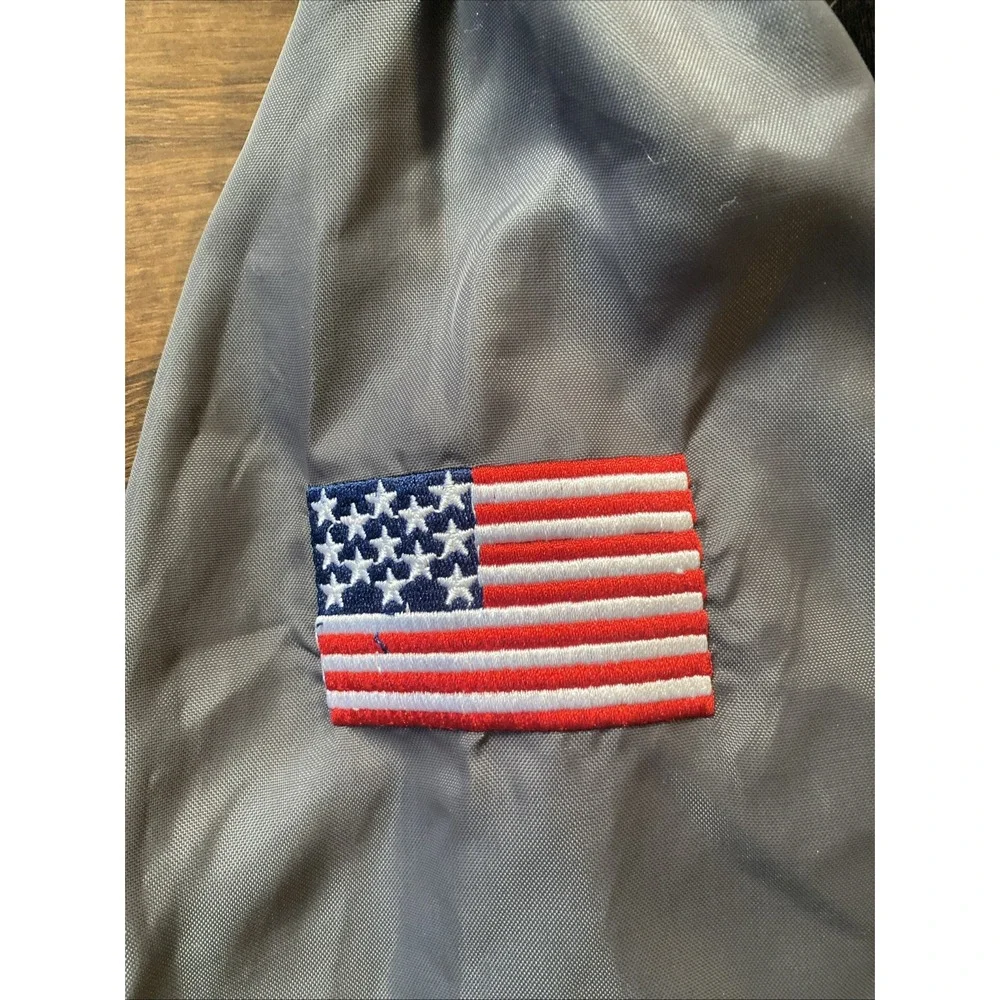 Ralph‎ Lauren US Polo Association USPA Jacket Big Logo Black Size 14/16 Varsity